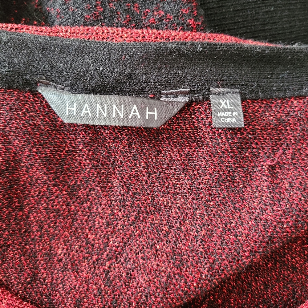 Xl sparkled red & black blouse - Picture 4 of 4
